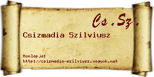 Csizmadia Szilviusz névjegykártya
